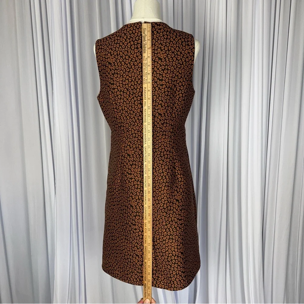 KATE SPADE Brown and Black Leopard-Print Mini Dress Women’s Size 8